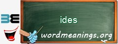 WordMeaning blackboard for ides